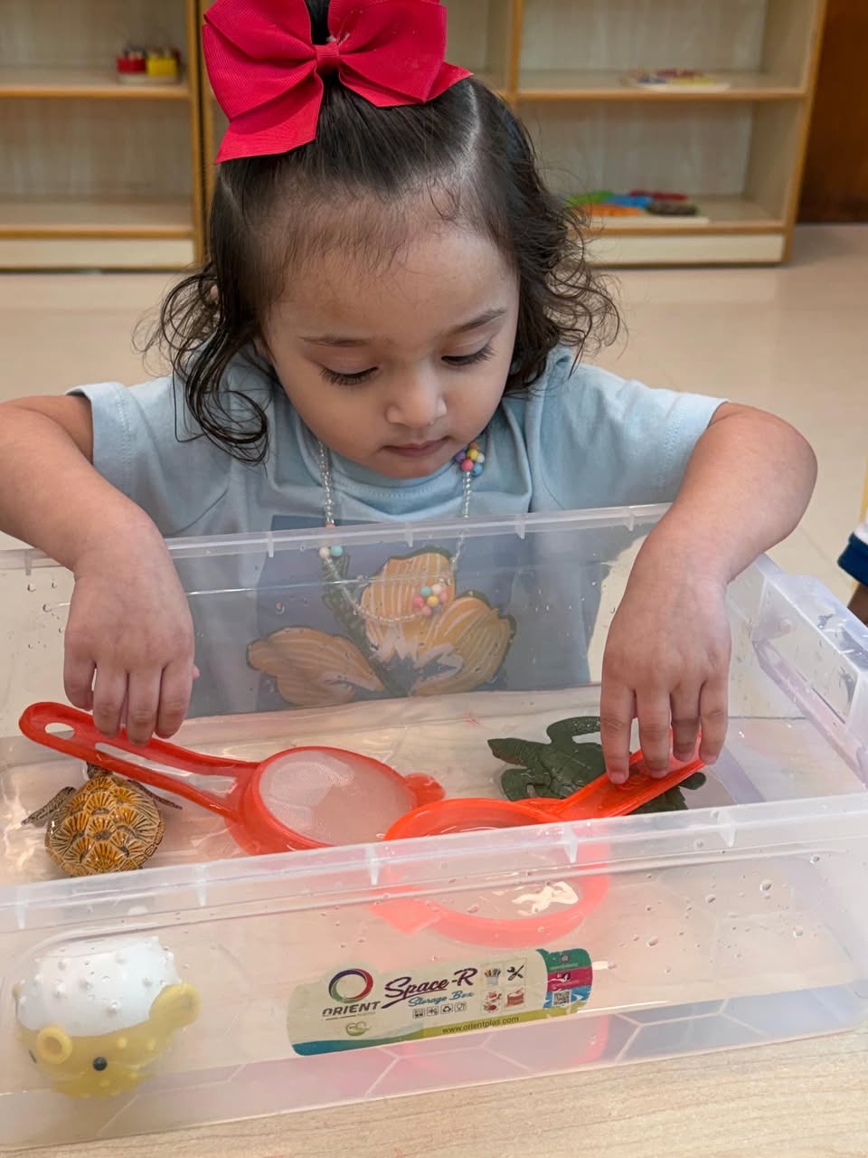 Water play at Talking Tots Preschool